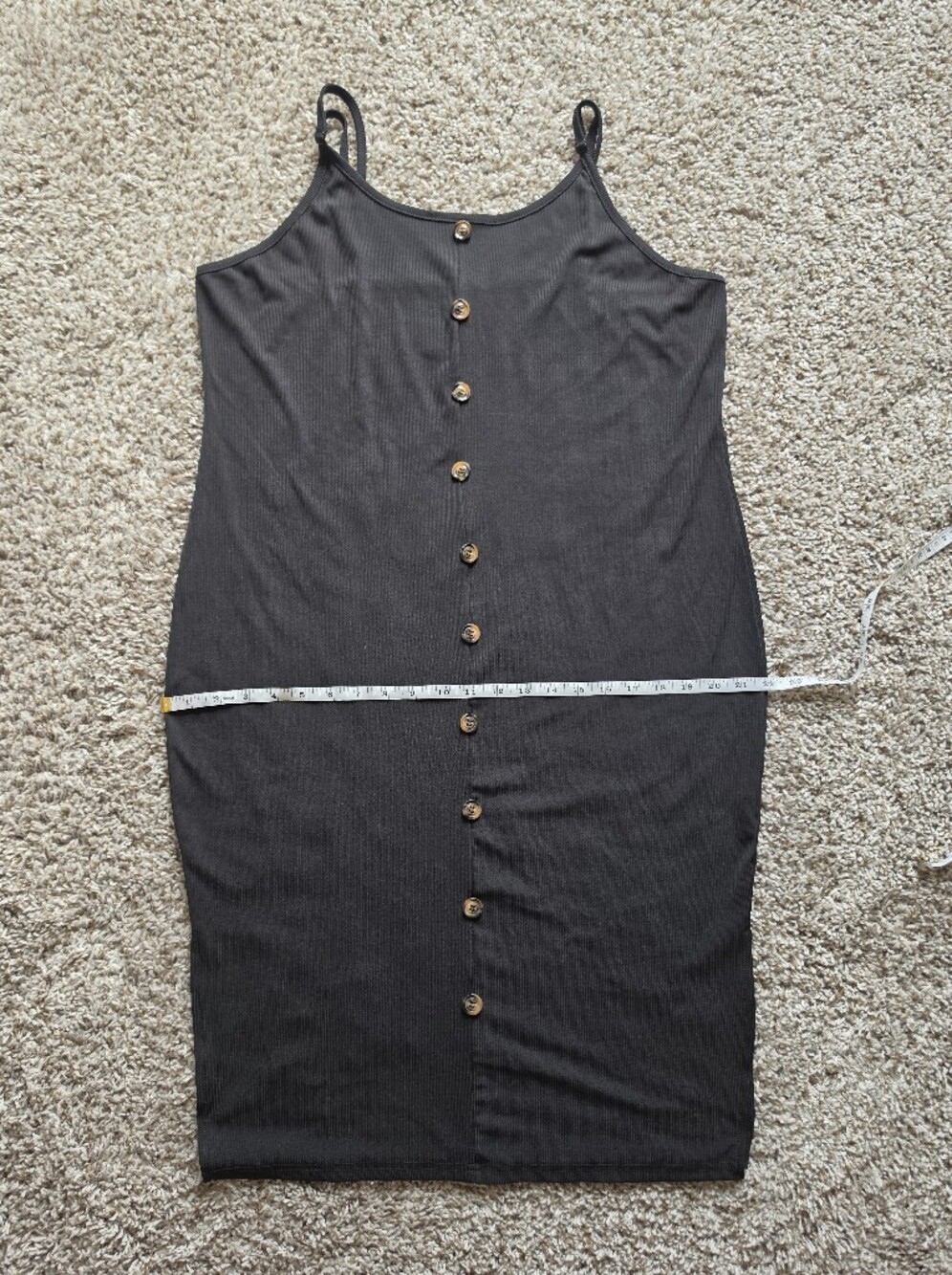 🖤 Ribbed Button-Down Cami Dress 🖤 - Picture 5 of 7